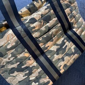 Think Royln Camouflage Metallic Gold Duffle Bag-New